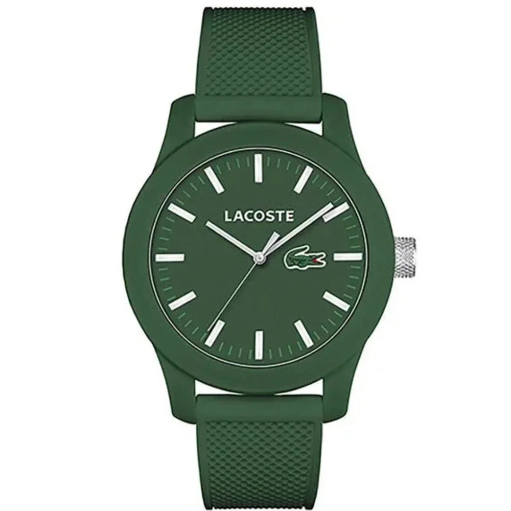 LACOSTE 2010763 12.12 GREEN DIAL GREEN SILICONE STRAP MENS WATCH